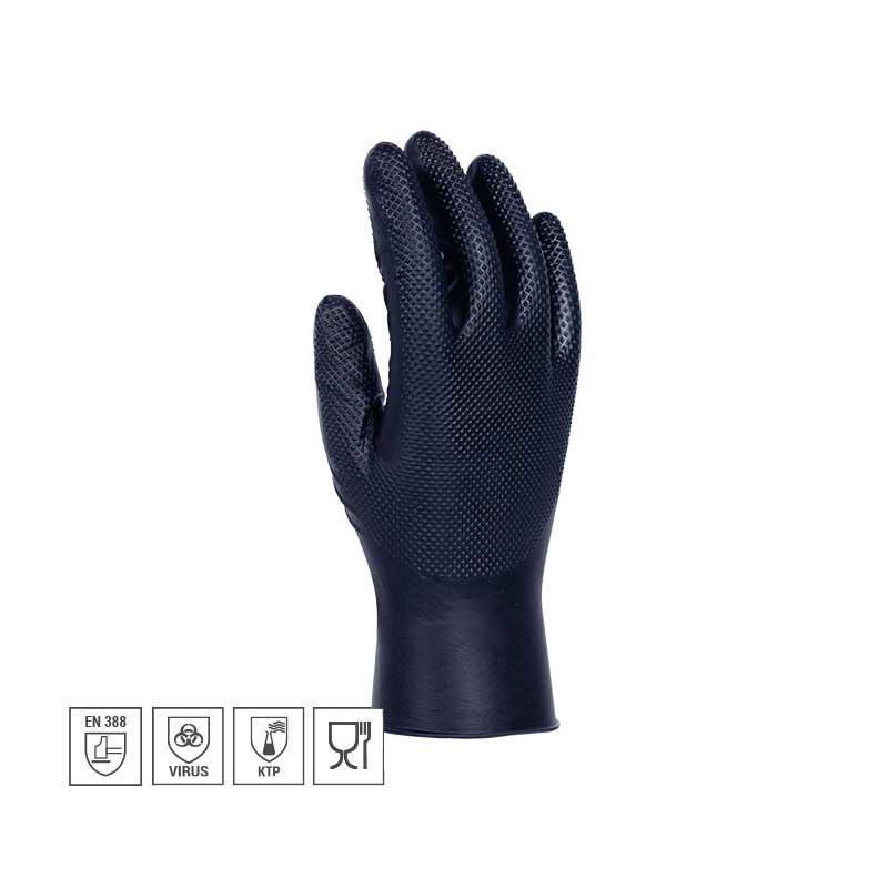 CAJA 50 GUANTES DE SEGURIDAD DESECHABLES "UNIGRIP BK"