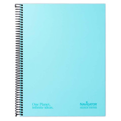 CUADERNO NAVIGATOR A4+ 80h 5X5 COLORES PASTEL