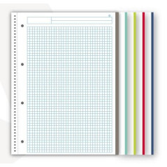 CUADERNO NAVIGATOR A4+ 120h 5X5 COLORES VIVOS