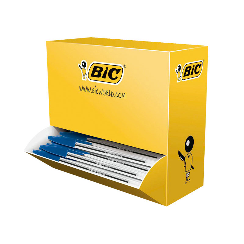 CAJA 90 BOLÍGRAFOS BIC CRISTAL + 10 GRATIS