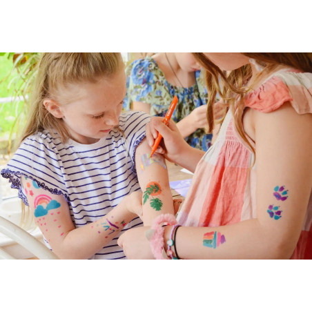 CAJA 5 ROTULADORES BIC TEMPORARY TATTOO + PLANTILLAS