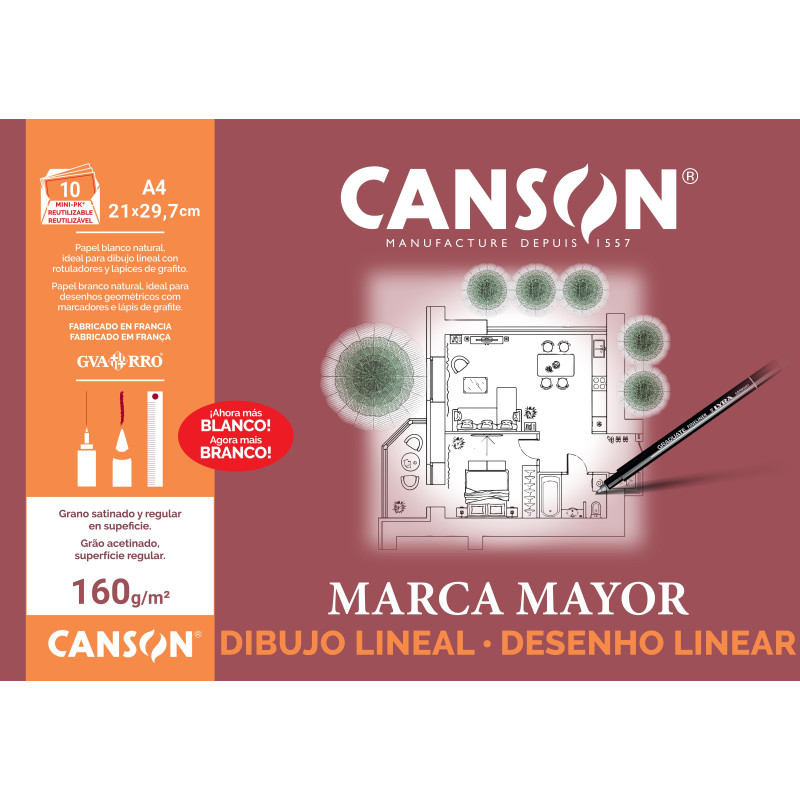 MINIPACK 10h LÁMINAS CANSON PARA DIBUJO LINEAL A4 MINIPACK 10h LÁMINAS CANSON PARA DIBUJO LINEAL A4
