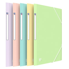 CARPETA DE GOMAS OXFORD URBAN A4 CON SOLAPAS PASTEL