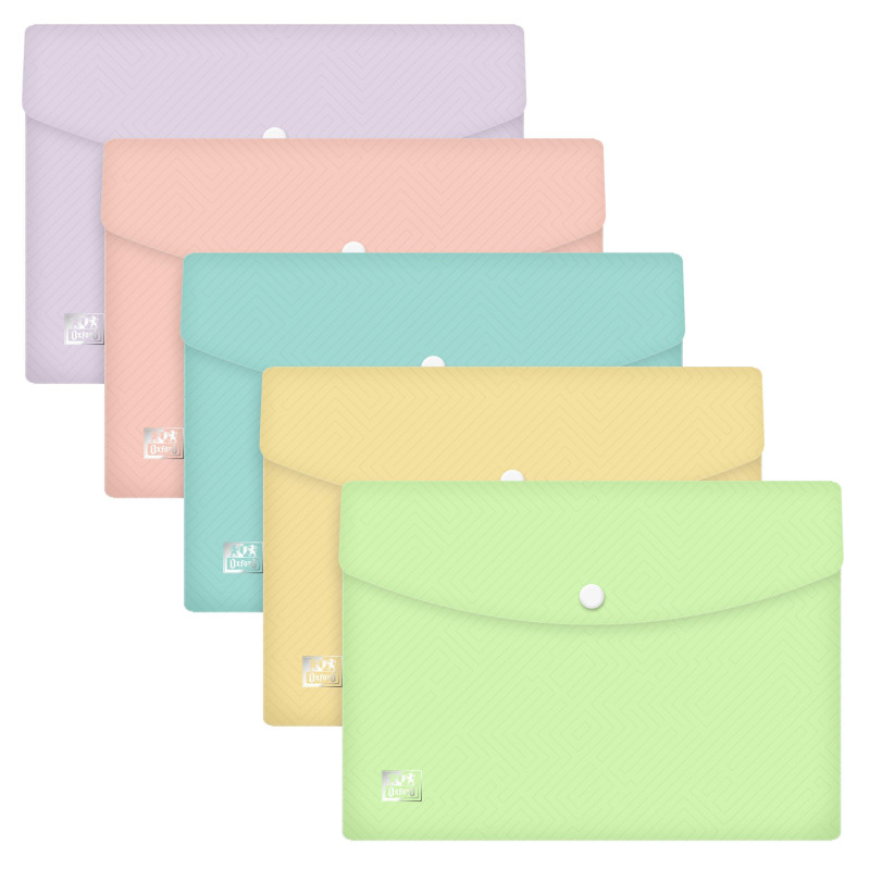 PACK 5 SOBRES OXFORD URBAN CON BROCHE A5 PASTEL PACK 5 SOBRES OXFORD URBAN CON BROCHE A5 PASTEL