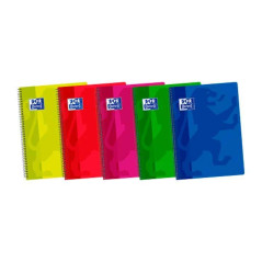 PACK 5 CUADERNOS OXFORD "CLASSIC" Fº TAPAS PLÁSTICO COLORES VIVOS