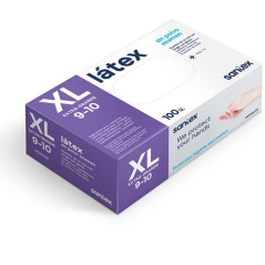 CAJA 100 GUANTES DE LÁTEX SIN POLVO