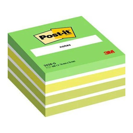 CUBO 450h NOTAS POST-IT REPOSICIONABLES 76x76mm VERDE