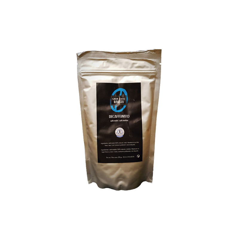 BOLSA CAFÉ MOLIDO RAVEZZI DECAFFEINATO 250gr