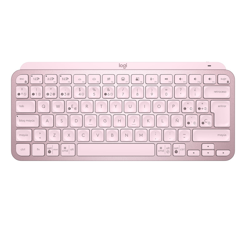 MX KEYS MINI MINIMALIST WIRELESS ILLUMINATED KEYBOARD TECLADO RF WIRELESS + BLUETOOTH ESPAÑOL ROSA
