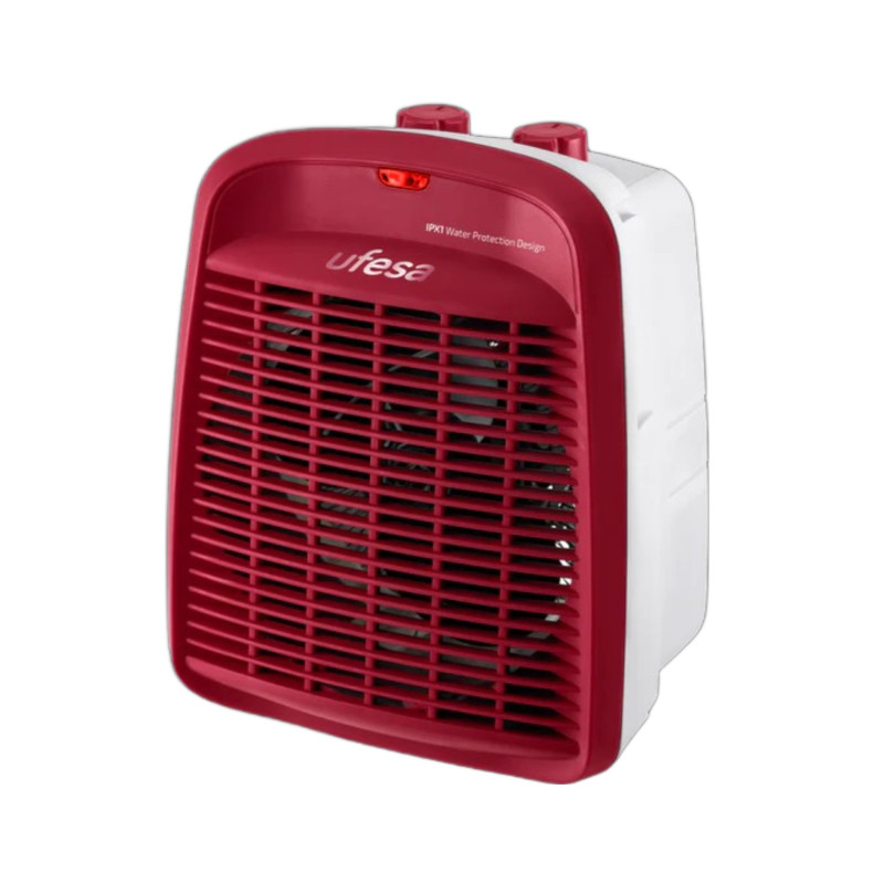 83105506 CALEFACTOR ELÉCTRICO INTERIOR ROJO 2000 W VENTILADOR ELÉCTRICO