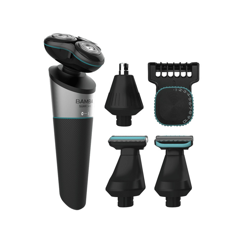 BAMBA PRECISIONCARE MÁQUINA DE AFEITAR DE ROTACIÓN RECORTADORA NEGRO, GRIS, TURQUESA