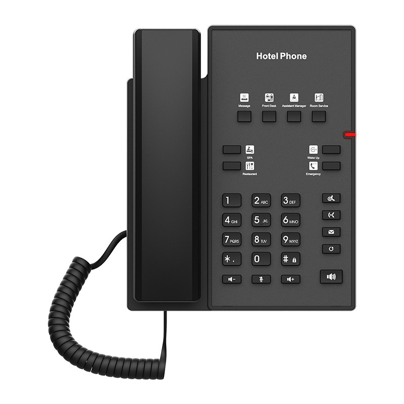 H1 TELÉFONO IP NEGRO 2 LÍNEAS