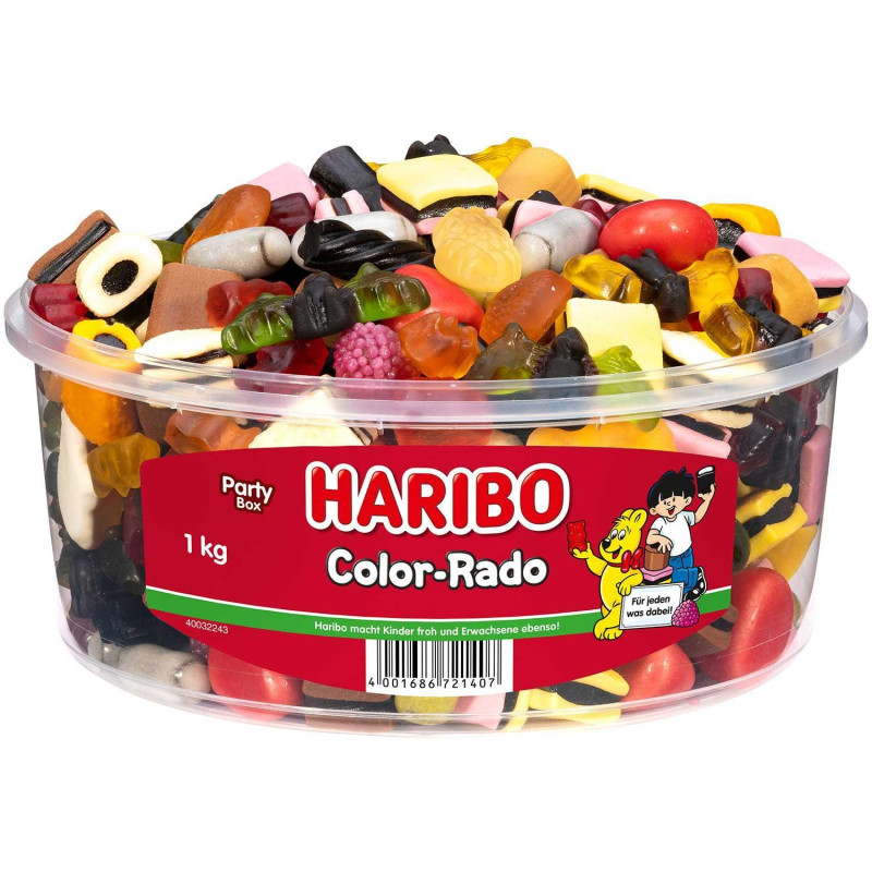 BOTE GOLOSINAS SURTIDAS HARIBO COLOR-RADO 1Kg BOTE GOLOSINAS SURTIDAS HARIBO COLOR-RADO 1Kg