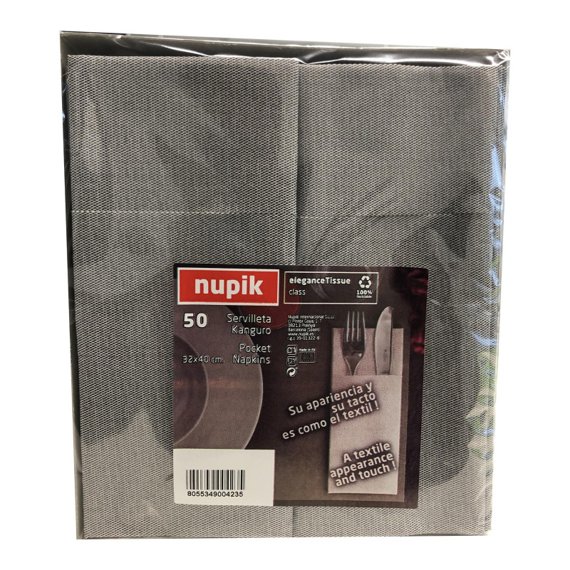 PAQUETE 50 SERVILLETAS NUPIK ELEGANCE KANGURO 32x40cm PAQUETE 50 SERVILLETAS NUPIK ELEGANCE KANGURO 32x40cm