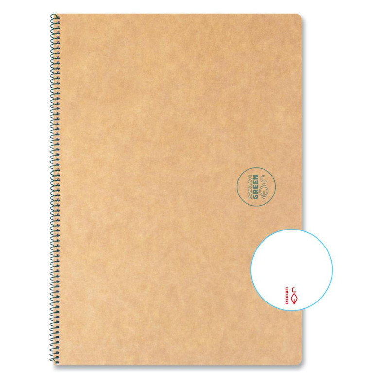 CUADERNO ESPIRAL 50h ESCOLOFI "GREEN ESCOLAR" A4 LISO CUADERNO ESPIRAL 50h ESCOLOFI "GREEN ESCOLAR" A4 LISO