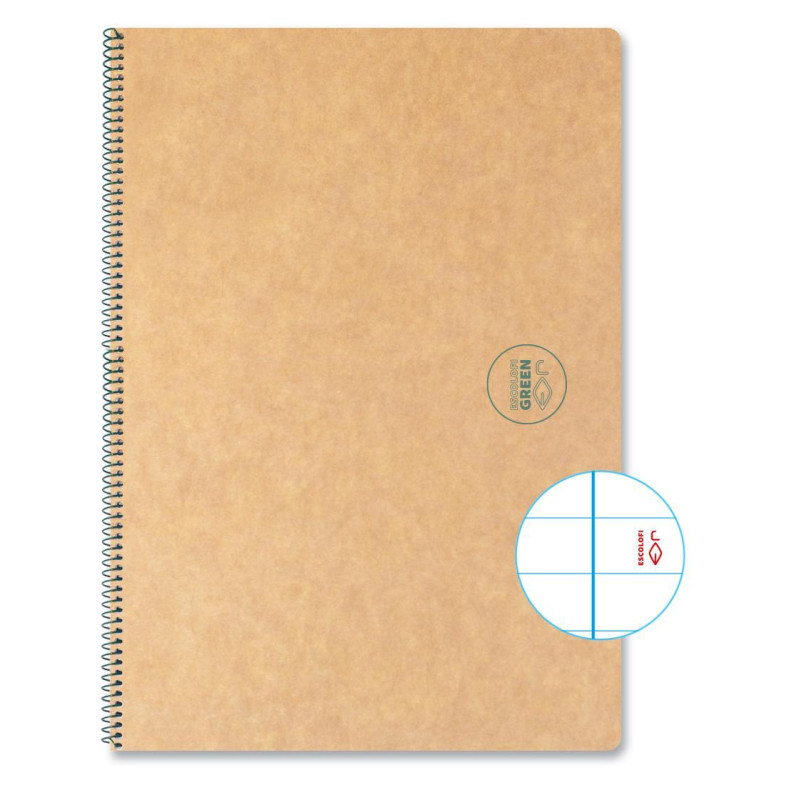 CUADERNO ESPIRAL 50h ESCOLOFI "GREEN ESCOLAR" A4 HORIZONTAL CUADERNO ESPIRAL 50h ESCOLOFI "GREEN ESCOLAR" A4 HORIZONTAL