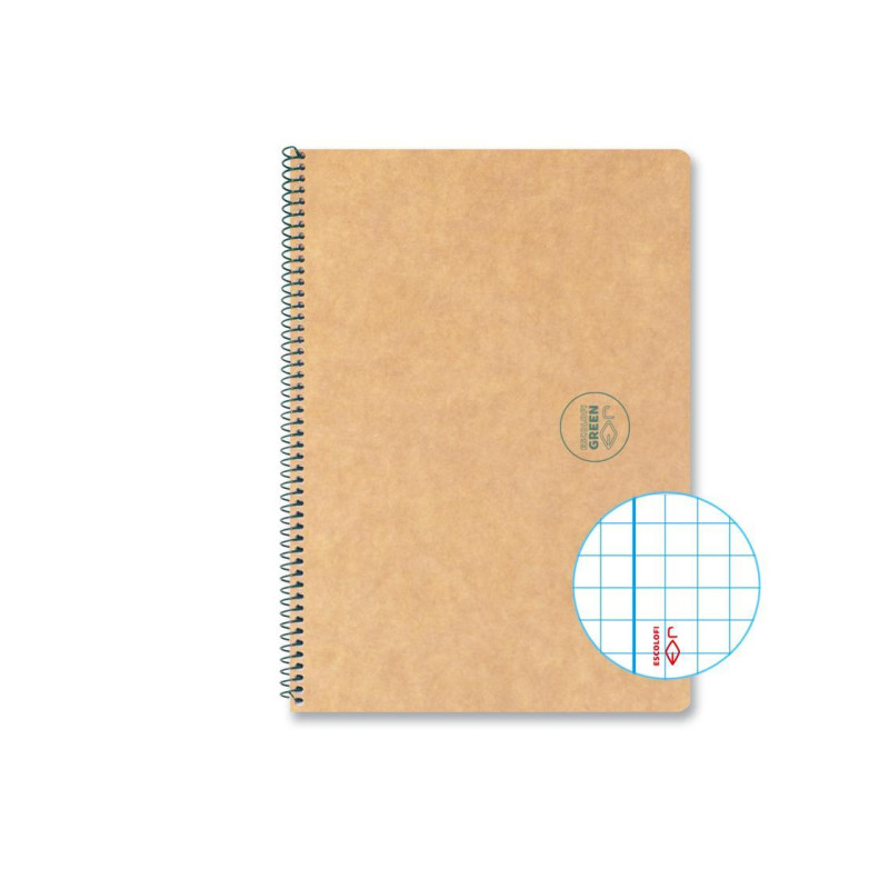 CUADERNO ESPIRAL 50h ESCOLOFI "GREEN ESCOLAR" A5 4x4 CUADERNO ESPIRAL 50h ESCOLOFI "GREEN ESCOLAR" A5 4x4
