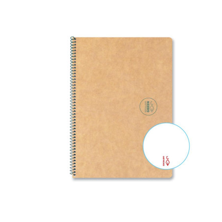 CUADERNO ESPIRAL 50h ESCOLOFI "GREEN ESCOLAR" A5 LISO