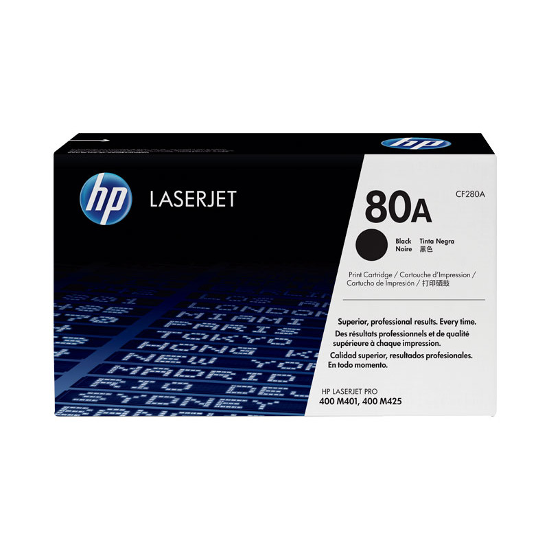 CARTUCHO DE TÓNER ORIGINAL LASERJET HP 80A CARTUCHO DE TÓNER ORIGINAL LASERJET HP 80A
