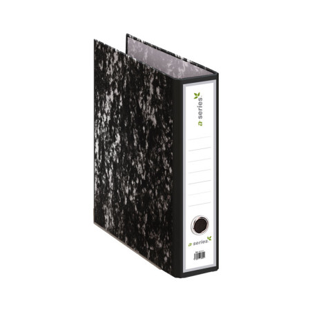 CAJETÍN A-SERIES PARA ARCHIVADORES A4 JASPEADO NEGRO