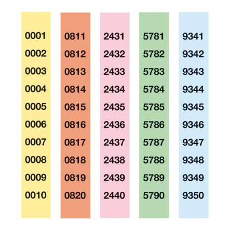 TIRAS DE RIFA APLI 1 AL 5.000 COLOR