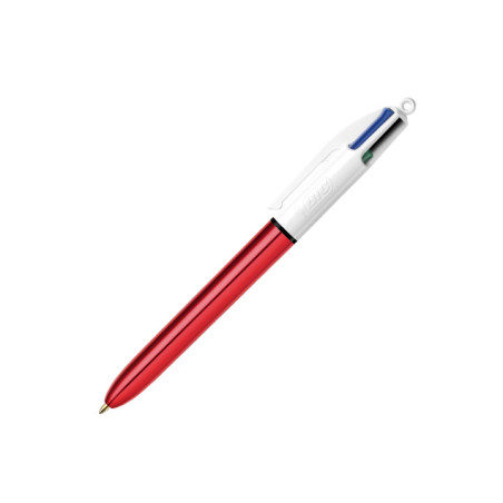 BOLÍGRAFO BIC 4 COLORES SHINE RED