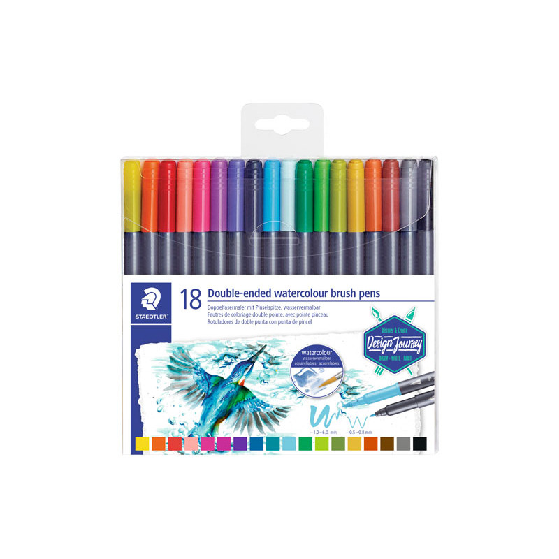 ESTUCHE 18 ROTULADORES STAEDTLER MARSGRAPHIC DUO 3001 ESTUCHE 18 ROTULADORES STAEDTLER MARSGRAPHIC DUO 3001