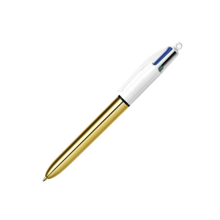 BOLÍGRAFO BIC 4 COLORES SHINE GOLD