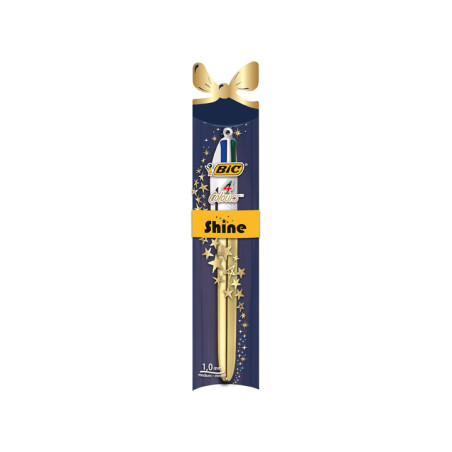 BOLÍGRAFO BIC 4 COLORES SHINE GOLD