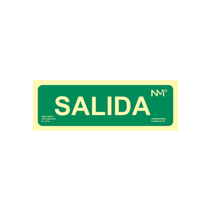 SEÑAL DE SEGURIDAD ARCHIVO 2000 "SALIDA" SEÑAL DE SEGURIDAD ARCHIVO 2000 "SALIDA"