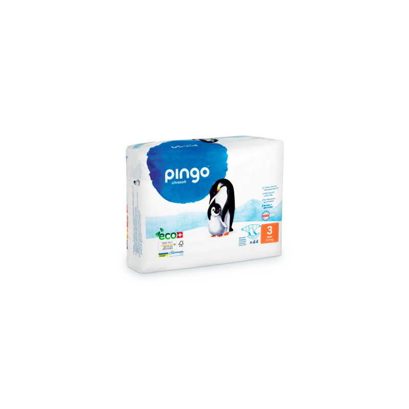 PAQUETE 44 PAÑALES PINGO T.3 4-9Kg MIDI PAQUETE 44 PAÑALES PINGO T.3 4-9Kg MIDI