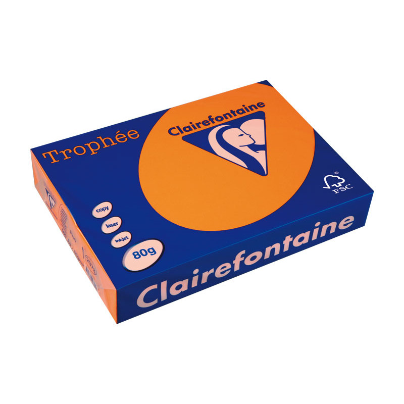 PAQUETE 500h PAPEL TROPHÉE CLAIREFONTAINE A4 FLUORESCENTE PAQUETE 500h PAPEL TROPHÉE CLAIREFONTAINE A4 FLUORESCENTE