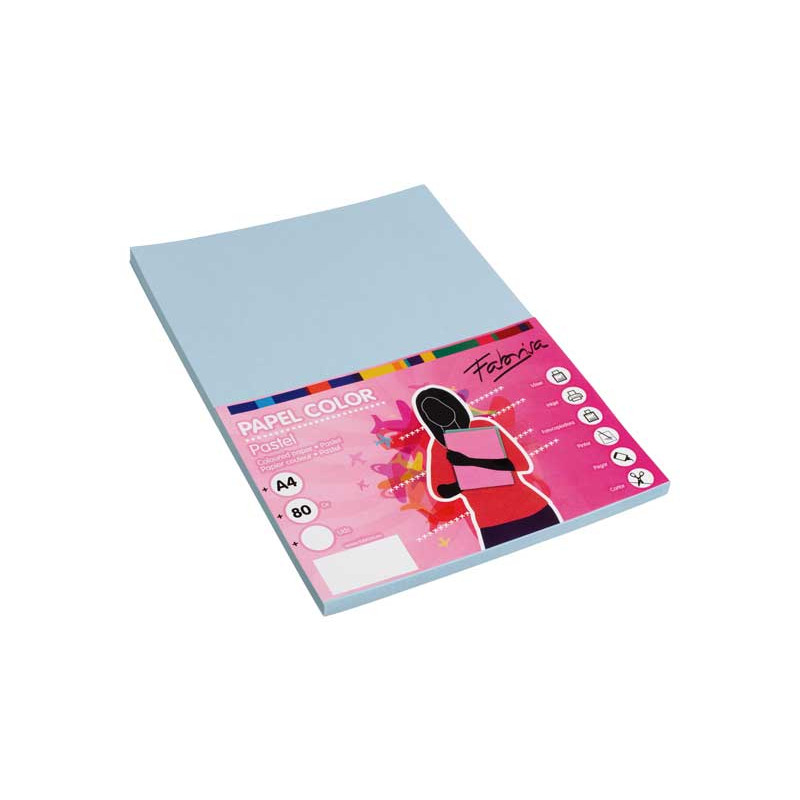 PAQUETE 100h PAPEL COLORES FABRISA A4 80gr PAQUETE 100h PAPEL COLORES FABRISA A4 80gr