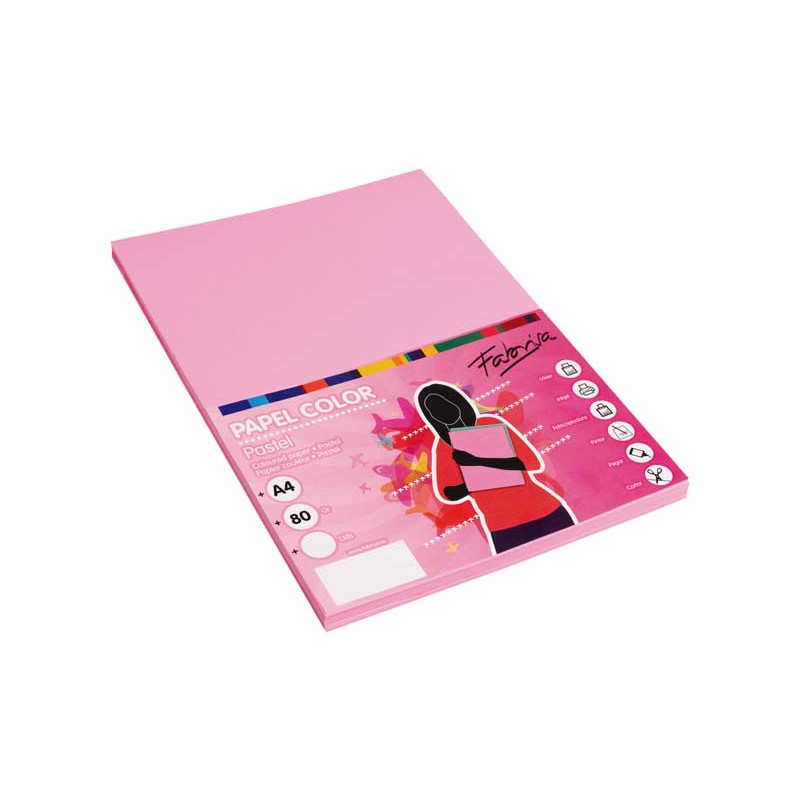 PAQUETE 100h PAPEL COLORES FABRISA A4 80gr
