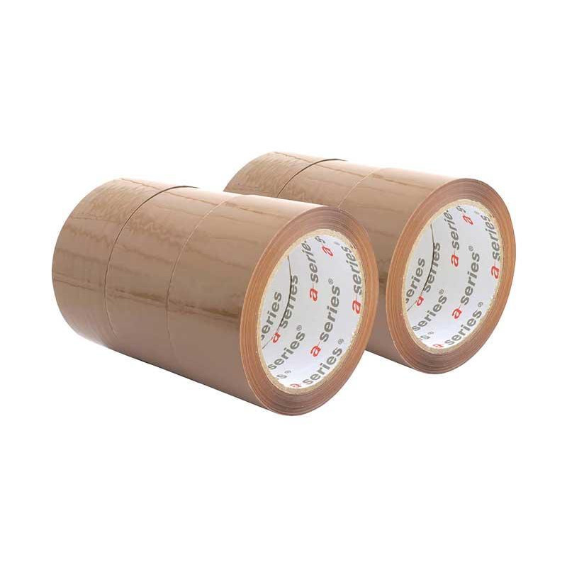 PACK 6 ROLLOS CINTA DE EMBALAR A-SERIES PVC 50mm x 66m PACK 6 ROLLOS CINTA DE EMBALAR A-SERIES PVC 50mm x 66m