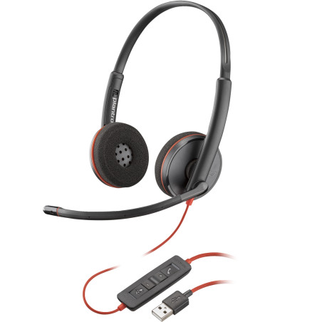 AURICULARES BLACKWIRE 3220 ESTÉREO USB-A (PAQUETE)