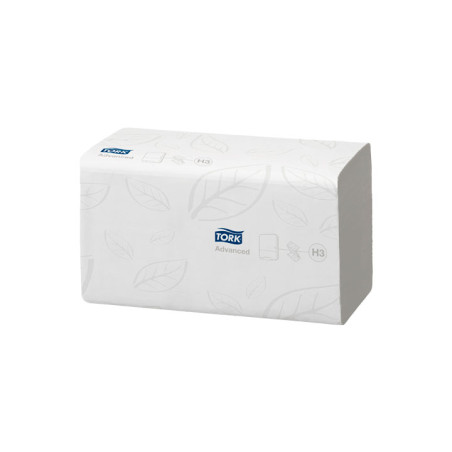 CAJA 15 PAQUETES DE TOALLAS TORK ADVANCED PLEGADAS EN V 23cm