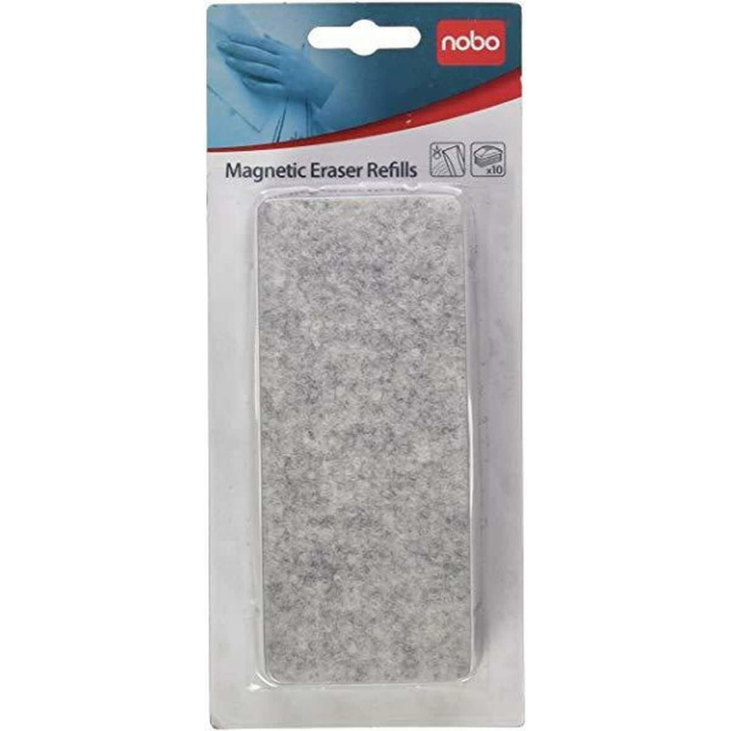 PACK 10 RECAMBIOS BORRADOR MAGNÉTICO NOBO PACK 10 RECAMBIOS BORRADOR MAGNÉTICO NOBO