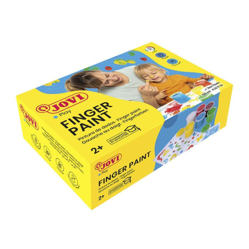 CAJA DE 6 BOTES DE PINTURA DE DEDOS JOVI 125ml CAJA DE 6 BOTES DE PINTURA DE DEDOS JOVI 125ml
