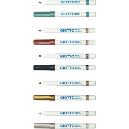 ESTUCHE 5 ROTULADORES GIOTTO "DECOR METALLIC"