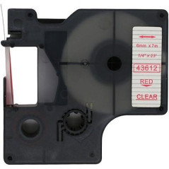 CINTA ROTULAR COMPATIBLE DYMO D1 6 mm x 7m TRANSPARENTE