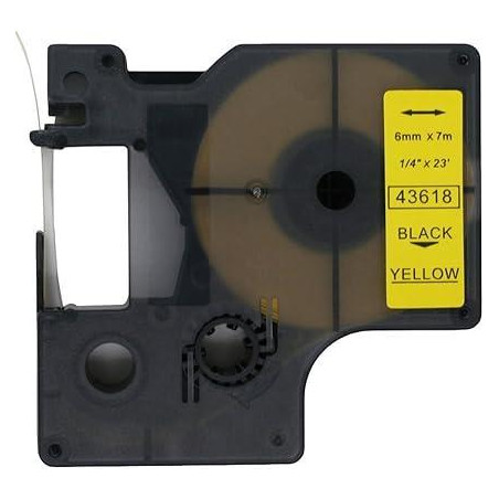 CINTA ROTULAR COMPATIBLE DYMO D1 6 mm x 7m COLORES