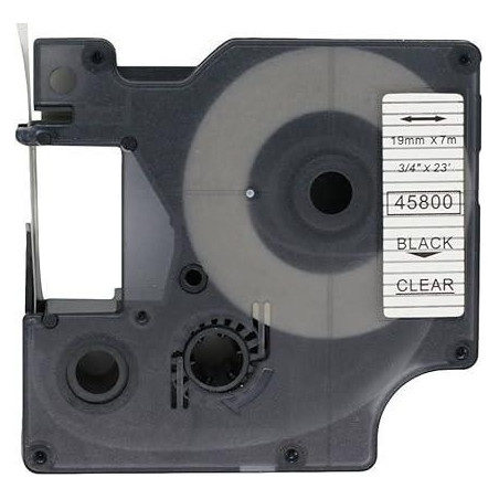 CINTA ROTULAR COMPATIBLE DYMO D1 19 mm x 7m TRANSPARENTE