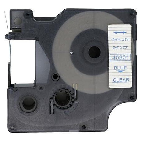 CINTA ROTULAR COMPATIBLE DYMO D1 19 mm x 7m TRANSPARENTE