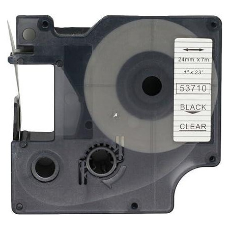 CINTA ROTULAR COMPATIBLE DYMO D1 24 mm x 7m TRANSPARENTE