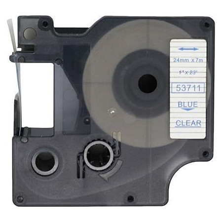 CINTA ROTULAR COMPATIBLE DYMO D1 24 mm x 7m TRANSPARENTE