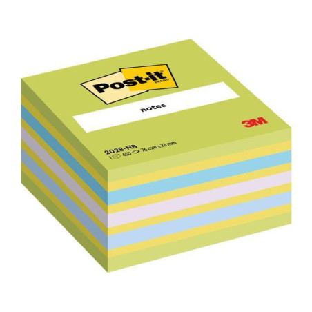 CUBO 450h NOTAS POST-IT REPOSICIONABLES 76x76mm VERDE NEÓN