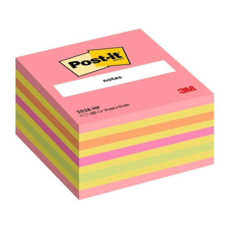 CUBO 450h NOTAS POST-IT REPOSICIONABLES 76x76mm ROSA NEÓN