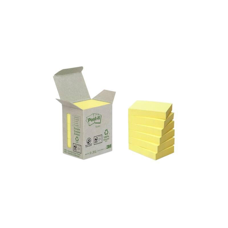 CAJA 6 BLOCS NOTAS POST-IT ECOLÓGICAS 38x51mm CAJA 6 BLOCS NOTAS POST-IT ECOLÓGICAS 38x51mm