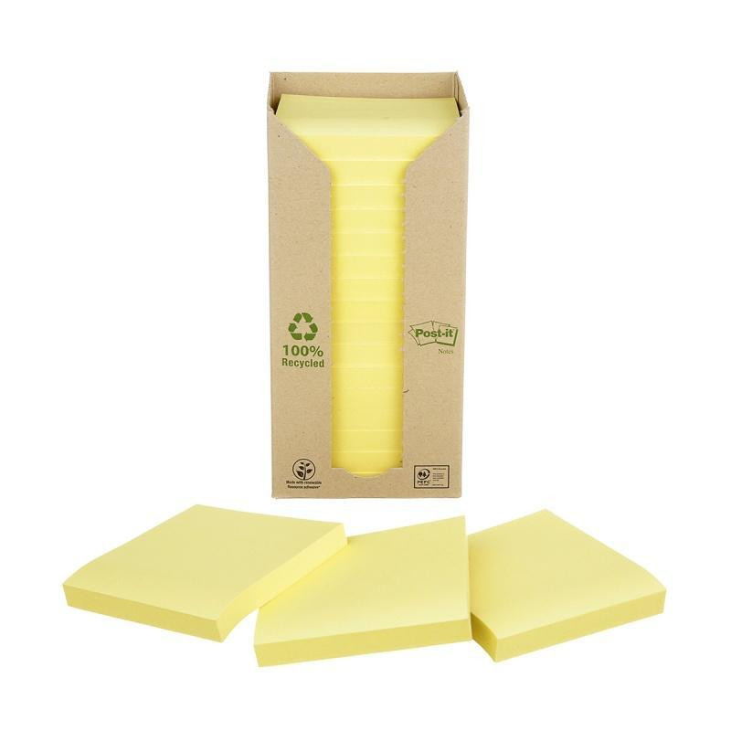 CAJA 16 BLOCS NOTAS POST-IT ECOLÓGICAS 76x76mm CAJA 16 BLOCS NOTAS POST-IT ECOLÓGICAS 76x76mm